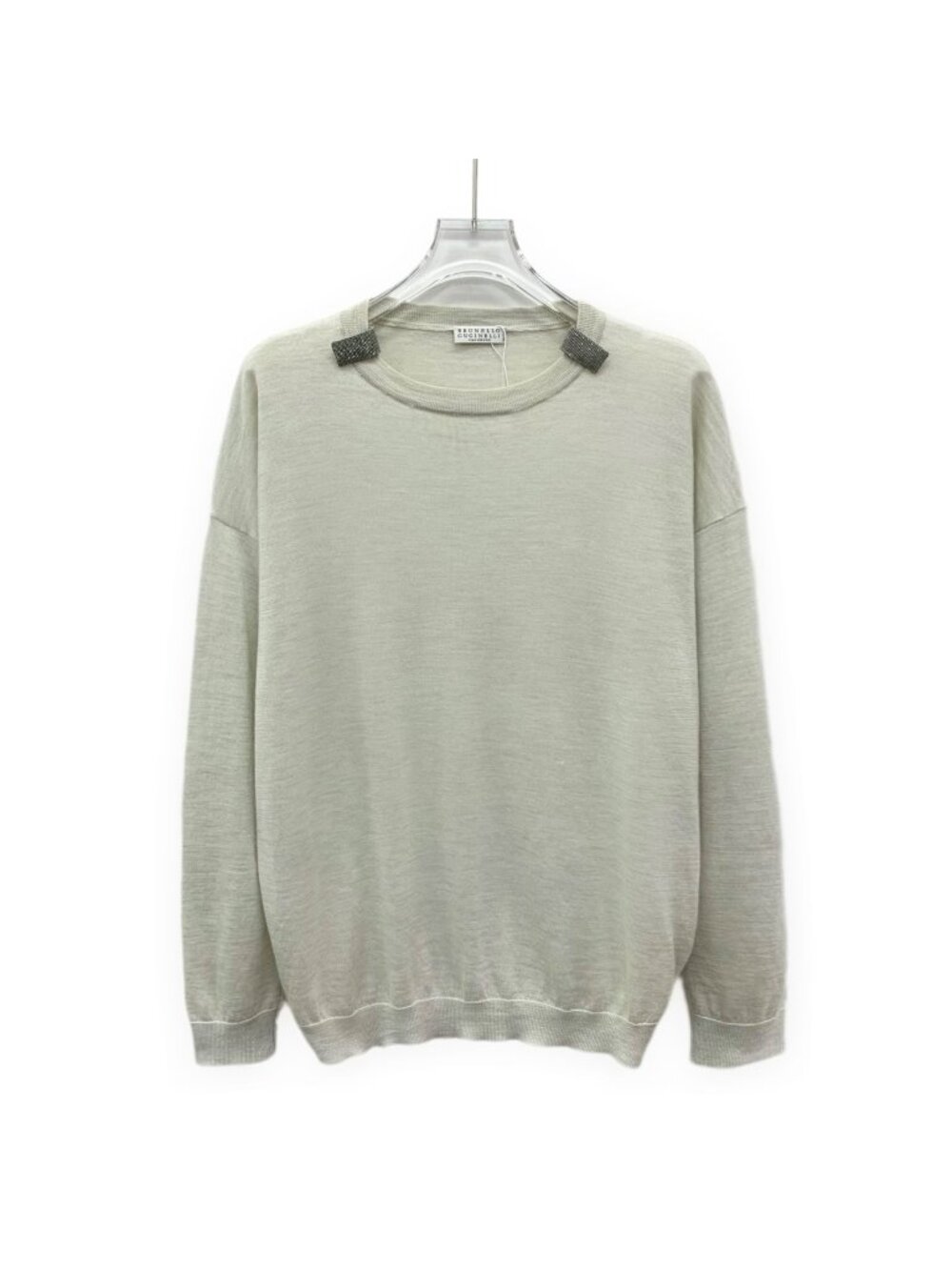 Brunello Cucinelli Beige Cashmere Crew Neck Sweater